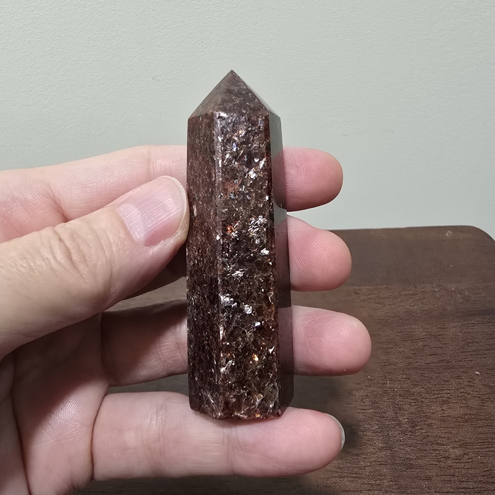 Red Lepidolite Crystal Tower